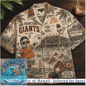 San Francisco Giants Lou Seal Oracle Park Vintage Hawaiian Shirt