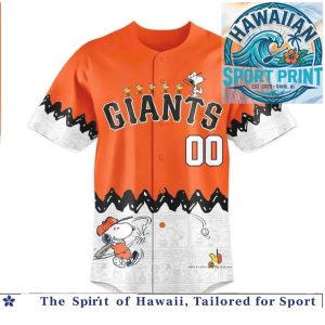San Francisco Giants Peanuts Snoopy Baseball Jersey Orange