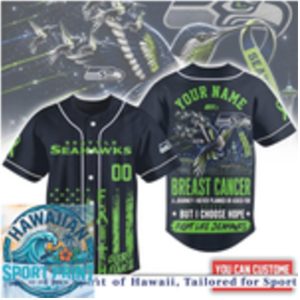 Seattle Seahawks Breast Cancer Awareness Faith Baseball Jersey