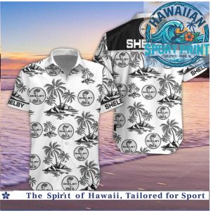 Shelby Cobra Muscle Car Palm Tree Tropical Beach Hawaiian Shirt