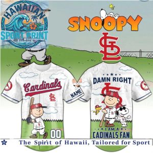 St. Louis Cardinals Snoopy Peanuts Baseball Fan Jersey