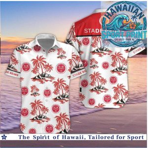Stade Reims Soccer Club Palm Tree Beach Hawaiian Shirt