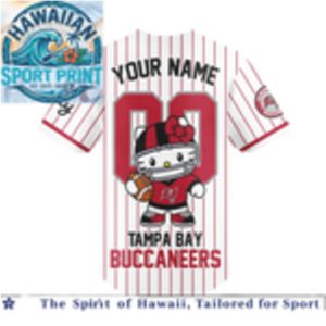Tampa Bay Buccaneers Hello Kitty Football Cute Mascot Baseball Jersey