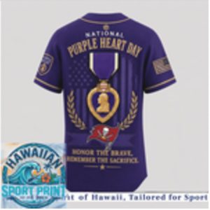 Tampa Bay Buccaneers National Purple Heart Day Honor The Brave Baseball Jersey