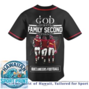Tampa Bay Football God First Family Second Baseball Jersey