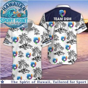 Team DSM Palm Trees Beach Tropical Hawaiian Shirt