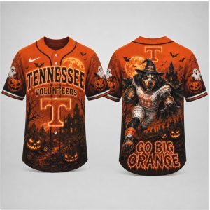 Tennessee Volunteers Dog Mascot Go Big Orange Halloween Baseball Jersey Tennessee Volunteers Dog Mascot Go Big Orange Halloween Baseball Jersey
