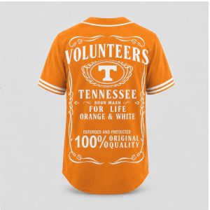 Tennessee Volunteers Sour Mash Original Quality Orange White Baseball Jersey Tennessee Volunteers Sour Mash Original Quality Orange White Baseball Jersey