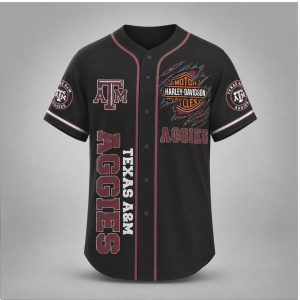 Texas A And M Aggies Motor Skull Wings Biker Baseball Jersey Texas A And M Aggies Motor Skull Wings Biker Baseball Jersey