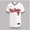 Texas Tech Red Raiders Motor Skull Wings Biker Baseball Jersey Texas Tech Red Raiders Motor Skull Wings Biker Baseball Jersey
