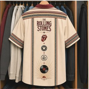 The Rolling Stones Tongue Logo Rock And Roll Button Down Shirt