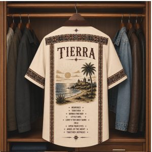 Tierra Latin Band Mission Sunset Vintage Rock Hawaiian Shirt