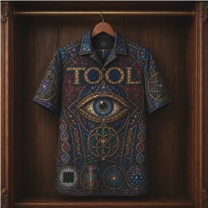 Tool Band Stained Glass Eye Sacred Geometry Hawaiian Shirt