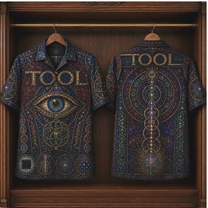 Tool Band Stained Glass Eye Sacred Geometry Hawaiian Shirt
