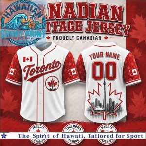 Toronto Heritage Jersey Proudly Canadian Maple Leaf Baseball Shirt