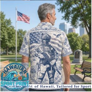 US Marine Corps Anniversary Military Veteran Patriotic Hawaiian Shirt