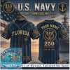 US Navy 250th Anniversary Los Angeles Eagle Anchor Baseball Jersey US Navy 250th Anniversary Los Angeles Eagle Anchor Baseball Jersey