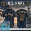 US Navy 250th Anniversary San Diego Eagle Anchor Baseball Jersey US Navy 250th Anniversary San Diego Eagle Anchor Baseball Jersey