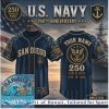 US Navy 250th Anniversary Los Angeles Eagle Anchor Baseball Jersey US Navy 250th Anniversary Los Angeles Eagle Anchor Baseball Jersey