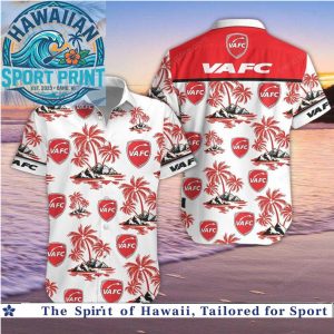 VAFC Football Club Tropical Palm Trees Vacation Hawaiian Shirt
