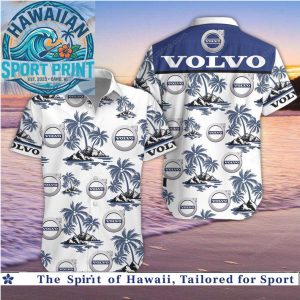 Volvo Logo Tropical Palm Beach Hawaiian Shirt