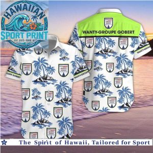 Wanty Groupe Gobert Cycling Team Palm Trees Beach Hawaiian Shirt