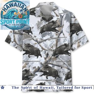 Wild Boar Hunting Camo Rifle Wildlife Outdoors Hawaiian Shirt Wild Boar Hunting Camo Rifle Wildlife Outdoors Hawaiian Shirt