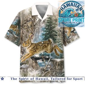 Wildlife Rabbit Winter Forest Snowy Nature Hawaiian Shirt