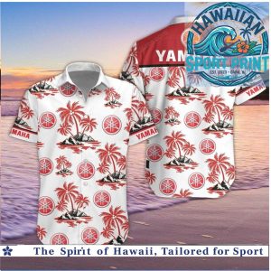 Yamaha Racing Palm Trees Summer Beach Hawaiian Shirt