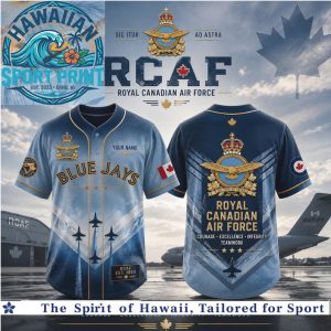 Royal Canadian Air Force Blue Jays Jet Logo Baseball Jersey