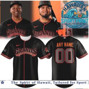 San Francisco Giants Baseball Jersey Custom Name Black
