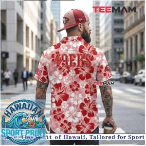 49ers Floral Hibiscus Football Team Summer Hawaiian Shirt