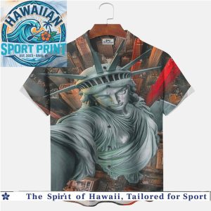 Funny Statue Of Liberty Selfie New York City USA Pride Hawaiian Shirt