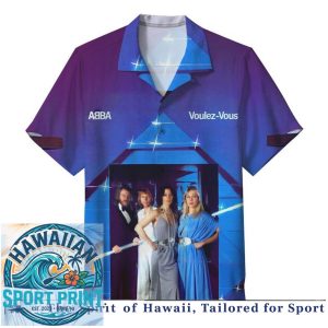 ABBA Pop Group Vintage Arrival Album Artwork Hawaiian Shirt