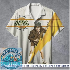 AC DC High Voltage Angus Young Rock Music Hawaiian Shirt