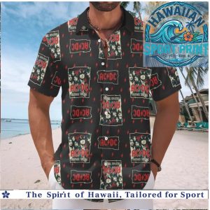 AC DC Highway to Hell Rock Band Tour Tropical Summer Hawaiian Shirt Beach