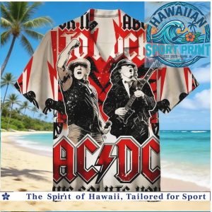 AC DC Rock Band We Salute You Lightning Hawaiian Shirt