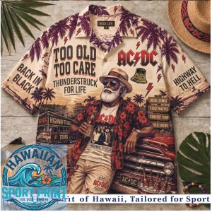 AC DC Thunderstruck Rock Band Tropical Summer Hawaiian Shirt