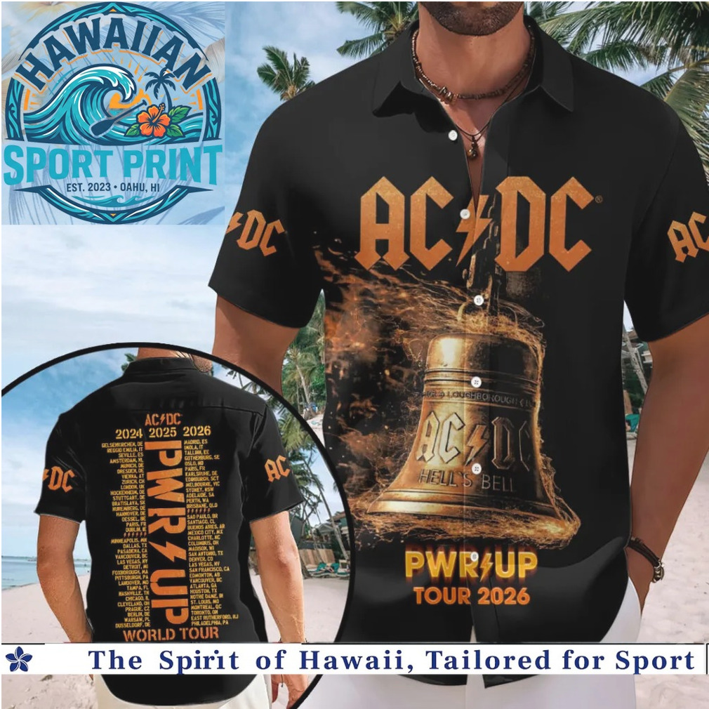 ACDC Hell’s Bell World Tour Rock Band Tropical Summer Hawaiian Shirt Beach ACDC Hell’s Bell World Tour Rock Band Tropical Summer Hawaiian Shirt Beach