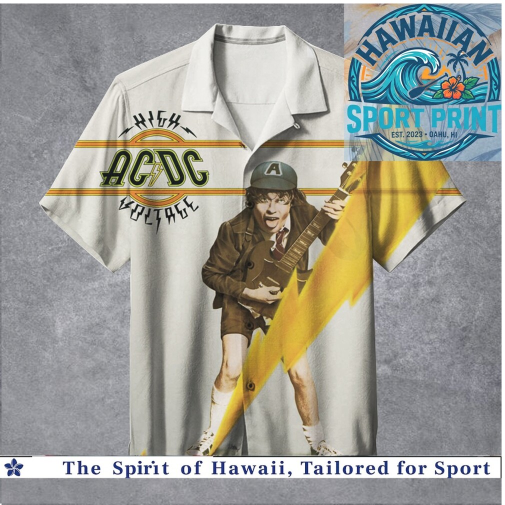 ACDC High Voltage Rock Band Lightning Bolt Classic Hawaiian Shirt ACDC High Voltage Rock Band Lightning Bolt Classic Hawaiian Shirt