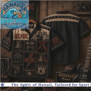 ACDC Highway To Hell Classic Rock Heavy Metal Retro Hawaiian Shirt