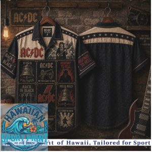 ACDC Highway To Hell Classic Rock Heavy Metal Retro Hawaiian Shirt