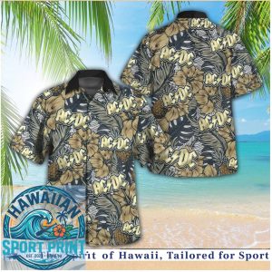ACDC Logo Floral Tropical Aloha Hawaiian Shirt