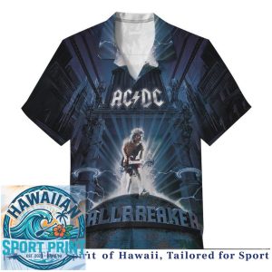 ACDC Rock Band Bonfire Concert Tour Hawaiian Shirt