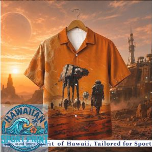 AT AT Walker Sci Fi Battle Desert Tropical Hawaiian Shirt