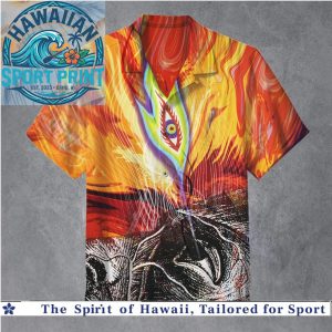 Abstract Flaming Eye Artistic Surreal Summer Hawaiian Shirt