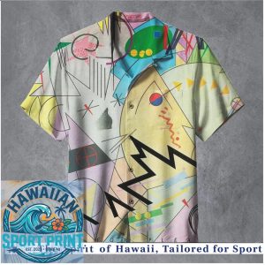 Abstract Geometric Art Pattern Summer Tropical Hawaiian Shirt