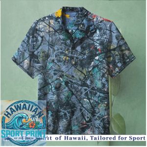 Abstract Paint Splatter Artistic Grunge Style Hawaiian Shirt