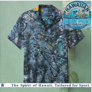 Abstract Paint Splatter Jackson Pollock Style Artistic Hawaiian Shirt