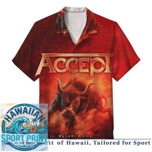 Accept Heavy Metal Band Vintage Album Art Hawaiian Shirt